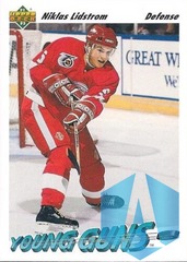 1991-92 Upper Deck Young Guns Rookie NIKLAS LIDSTROM #587 RED WINGS